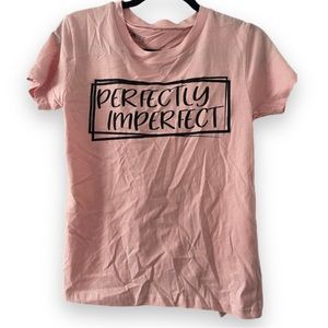 On Fire "Perfectly Imperfect" Open Back T-Shirt Size Small NWT